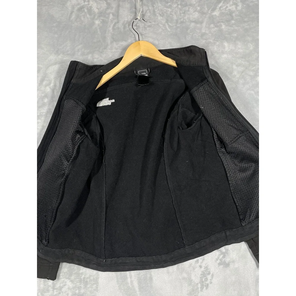 The North Face Apex Bionic Softshell Jacket Black Full Zip Fleece Lined Mens S